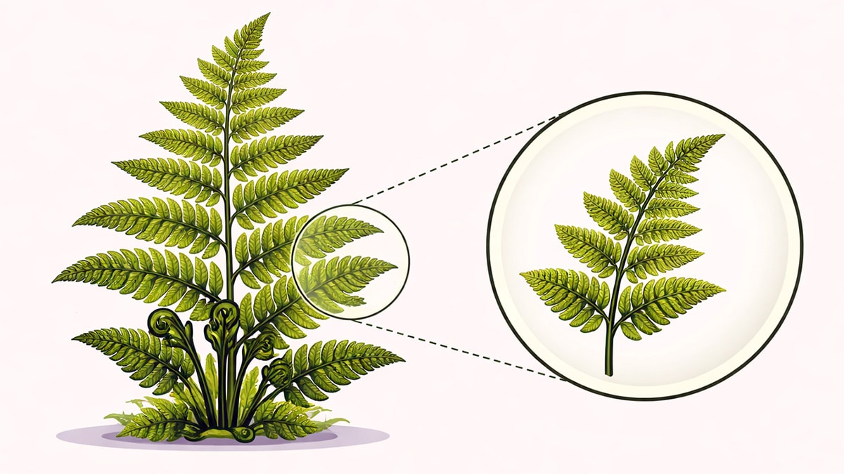 Fractal beauty of a fern plant