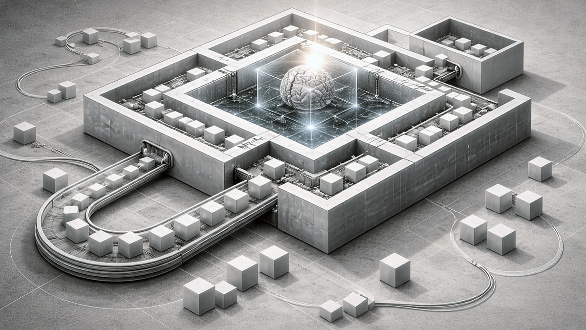 Constrained thought in a mechanical maze